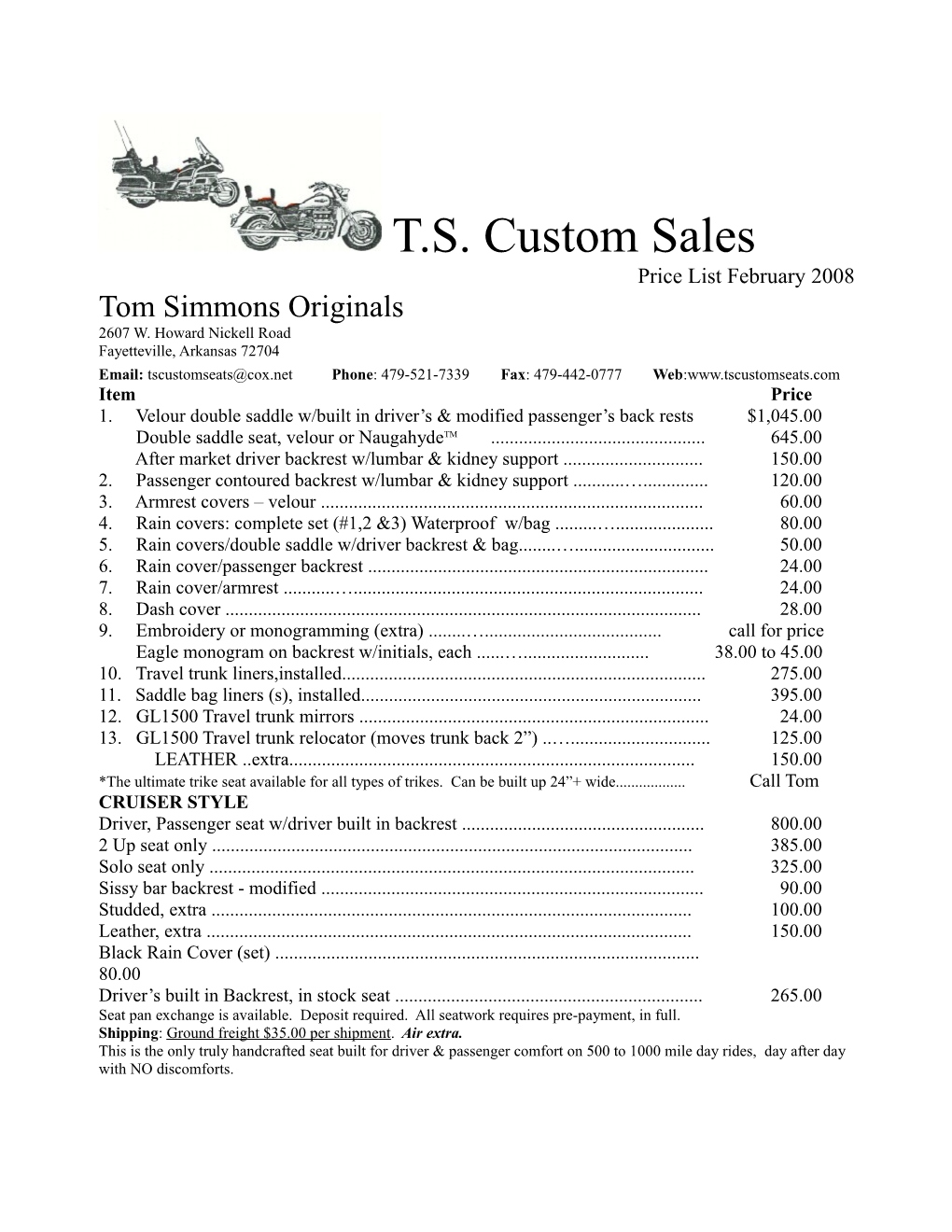 T.S. Custom Sales