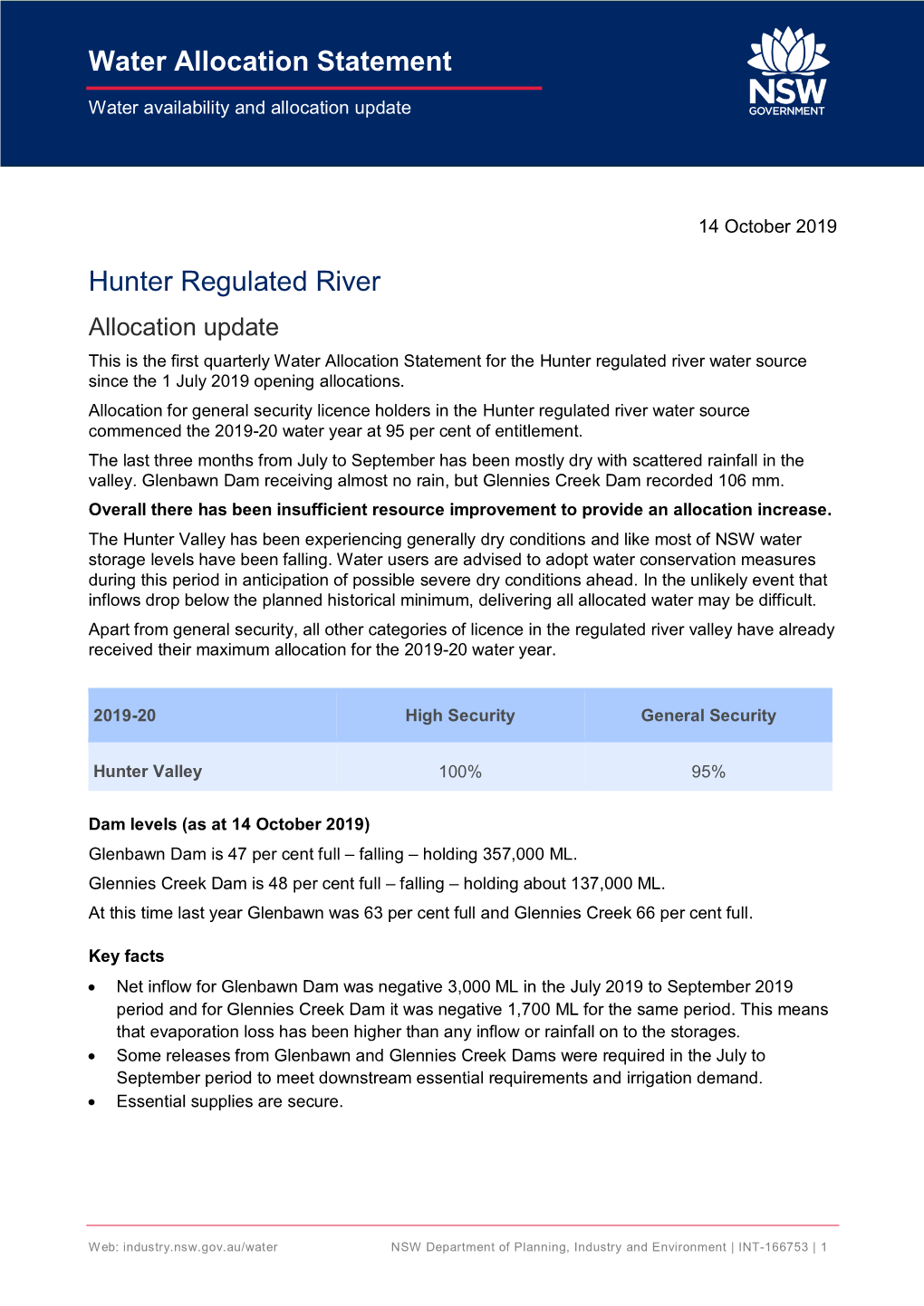 Hunter Regulated River