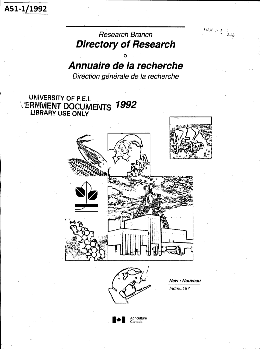 Directory of Research Annuaire De /A Recherche