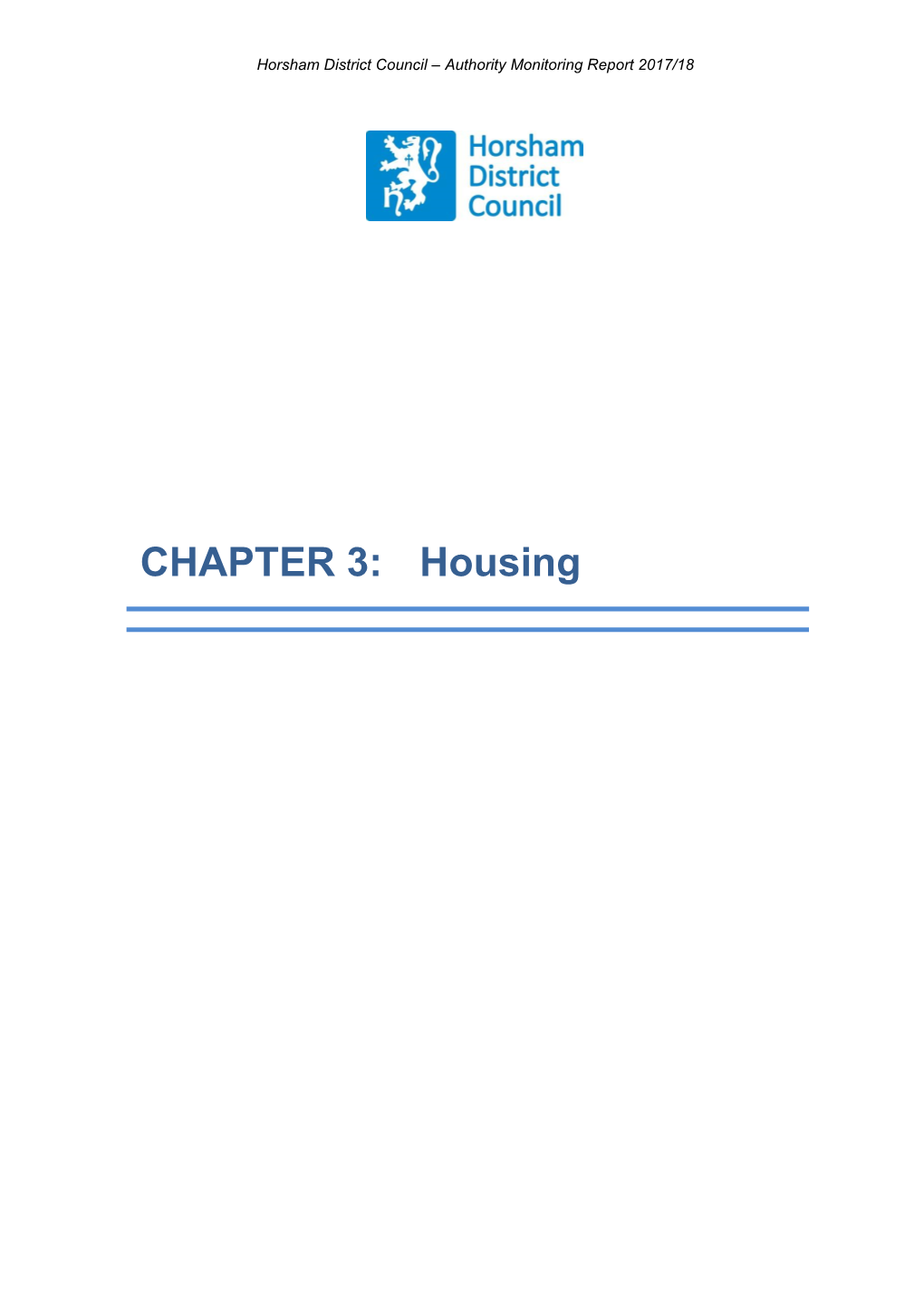 CHAPTER 3: Housing