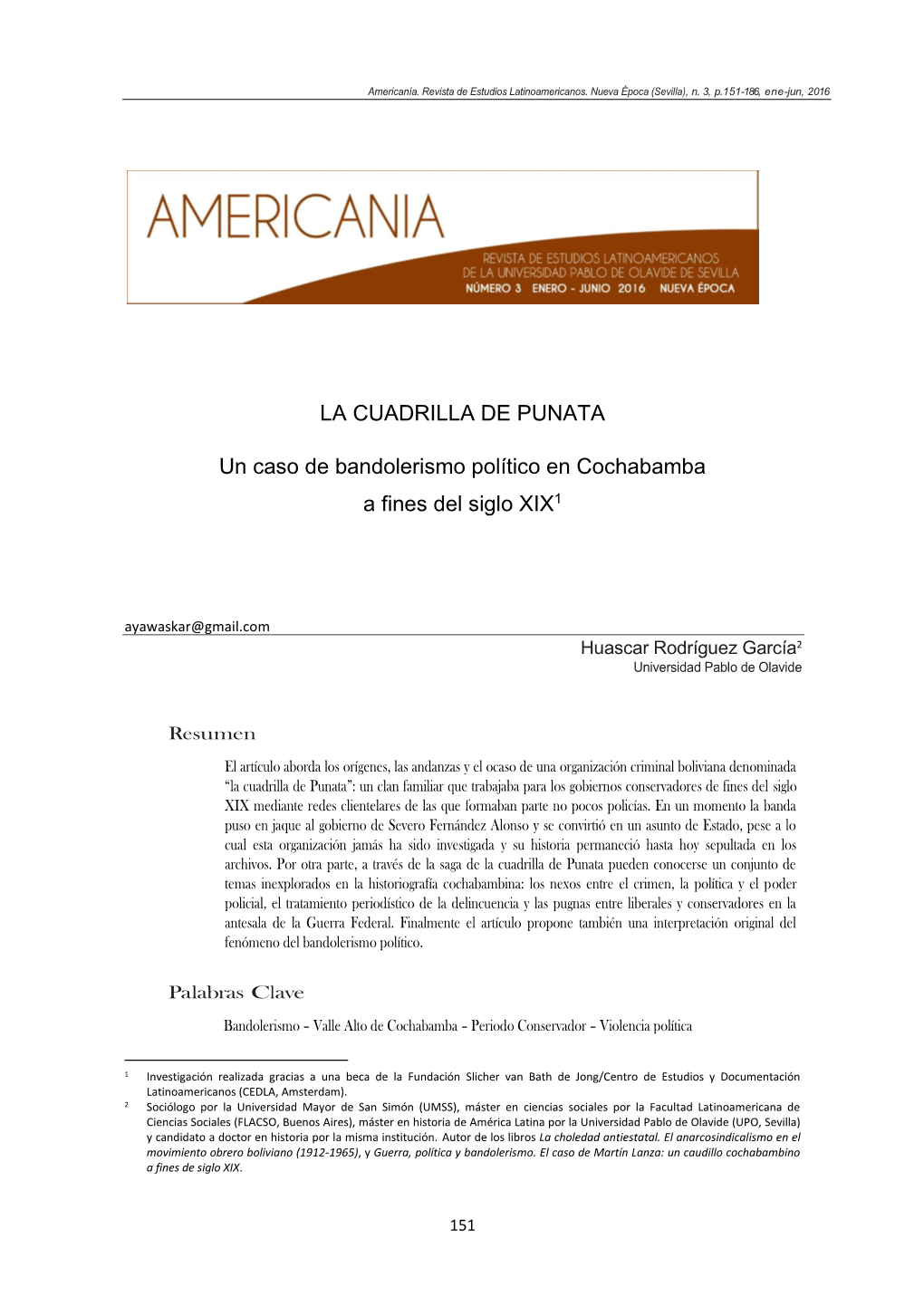 LA CUADRILLA DE PUNATA Un Caso De Bandolerismo Político En