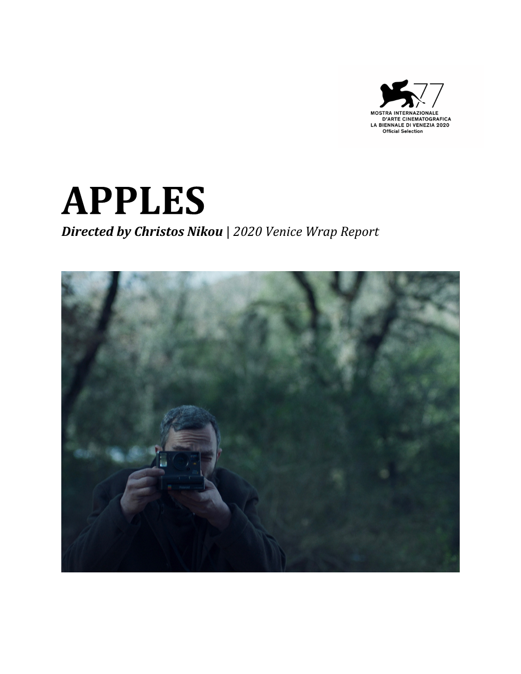 APPLES Directed by Christos Nikou | 2020 Venice Wrap Report
