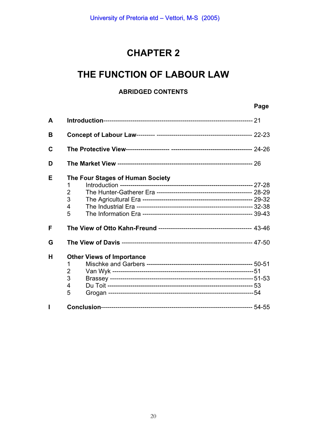Chapter 2 the Function of Labour