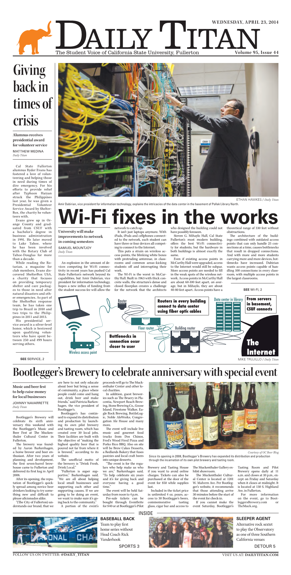 Wi-Fi Fixes in the Works Uated from CSUF with Network to Catch Up