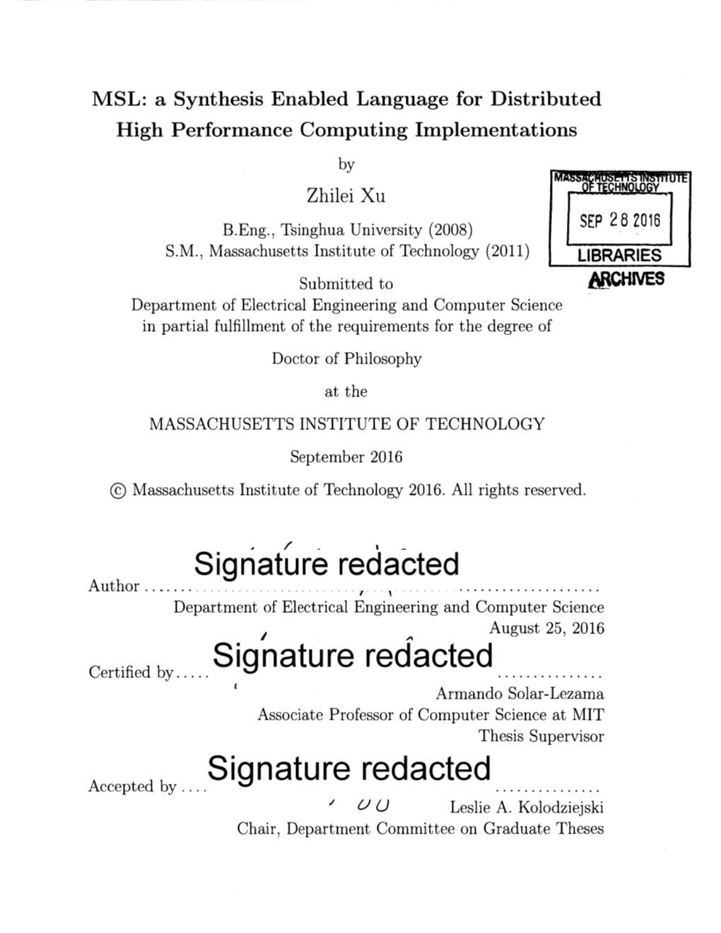 Signature Redacted Author