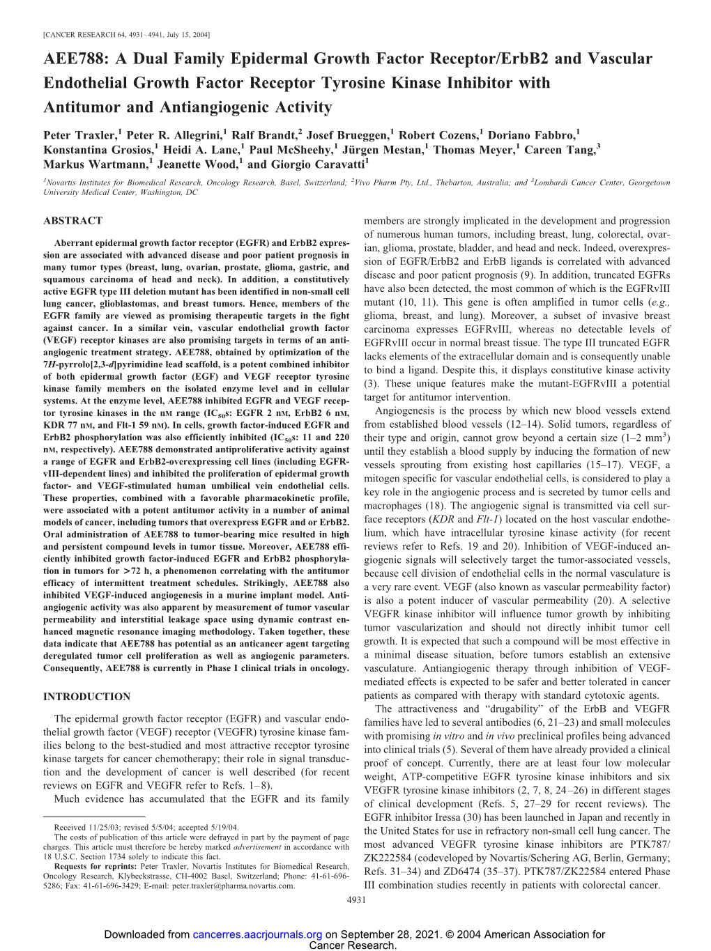 A Dual Family Epidermal Growth Factor Receptor