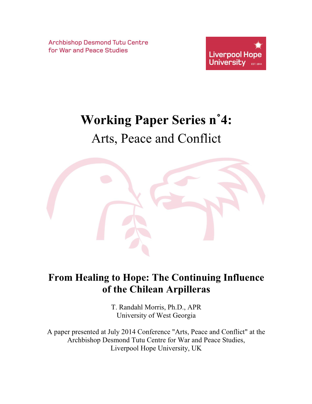 Arts, Peace and Conflict