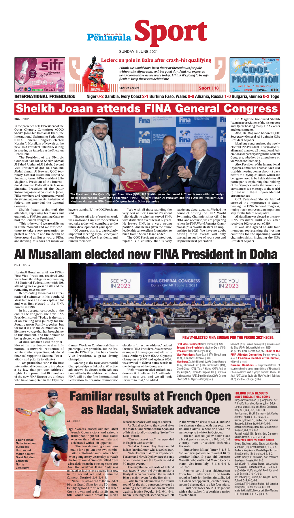 Al Musallam Elected New FINA President in Doha