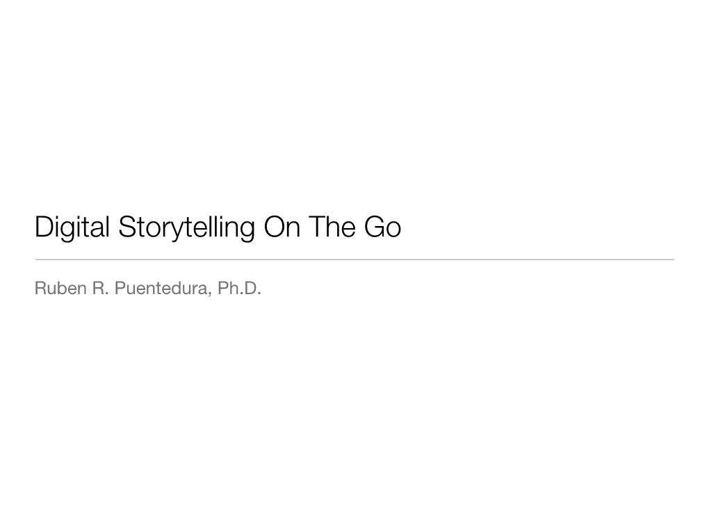 Digital Storytelling on the Go