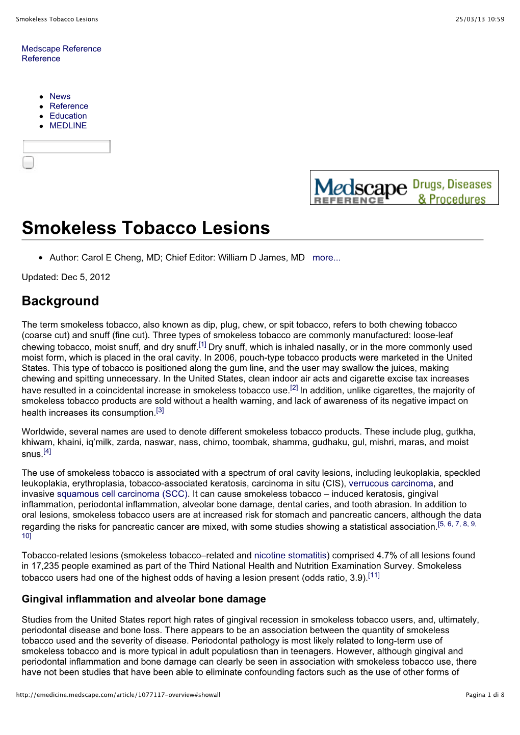 Smokeless Tobacco Lesions 25/03/13 10:59
