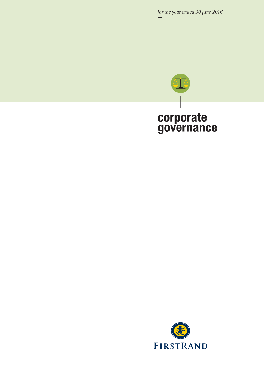 2016 Firstrand Corporate Governance Report