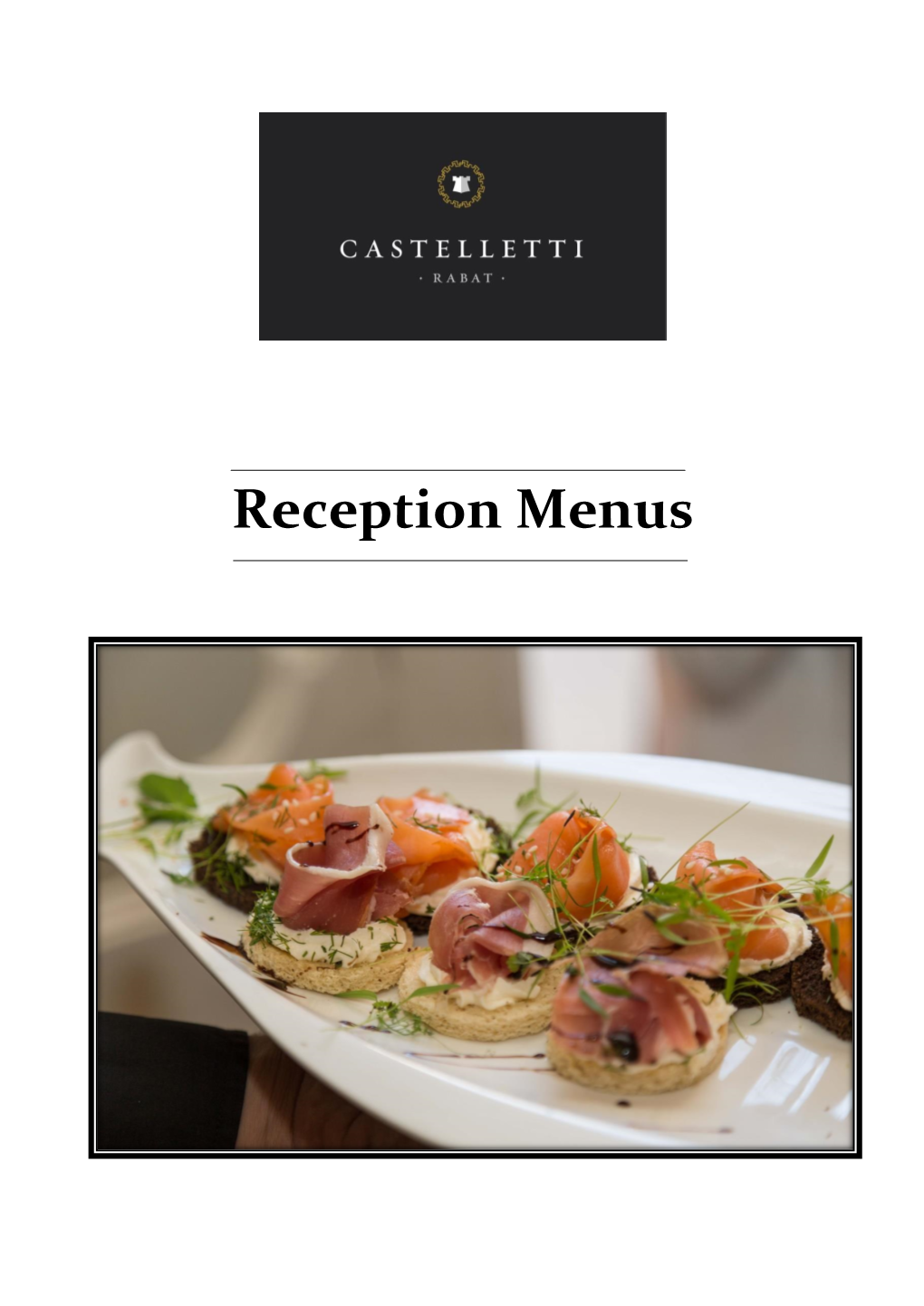 Reception Menus