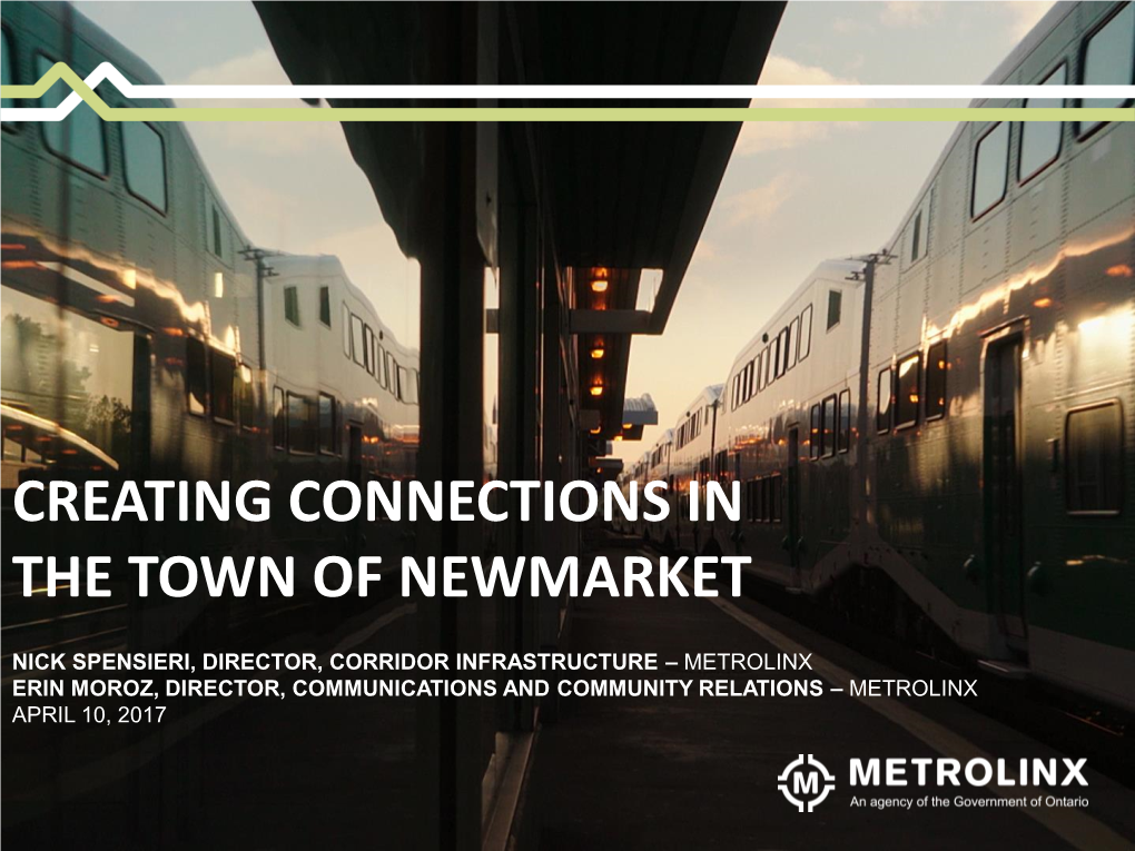 Creating Connections in the Town of Newmarket