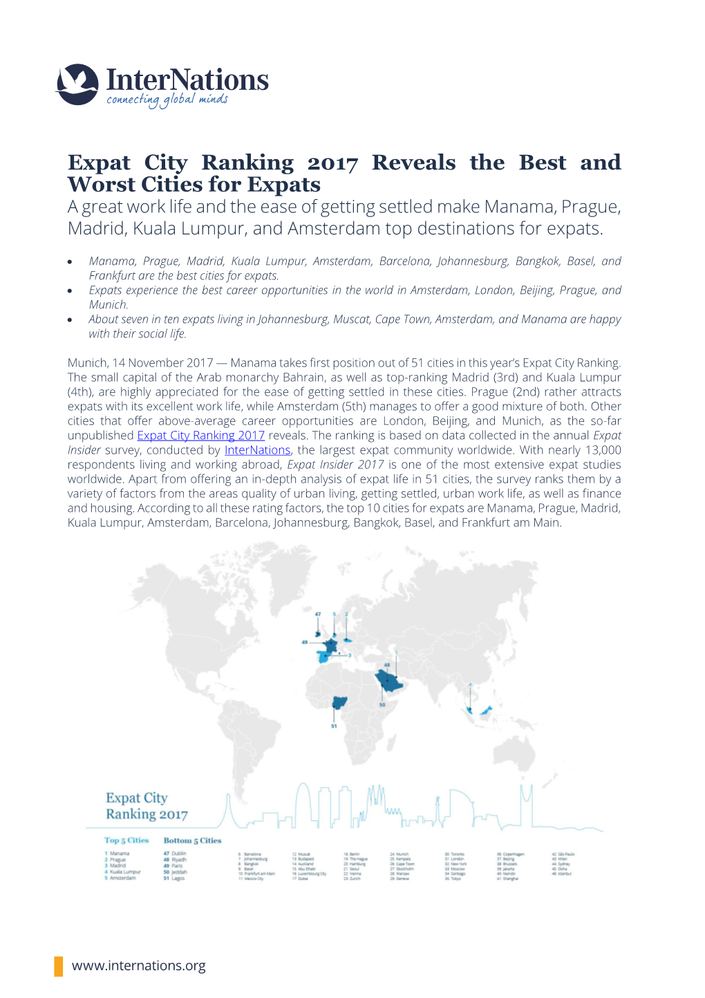 Expat City Ranking 2017 Reveals the Best and Worst Cities for Expats