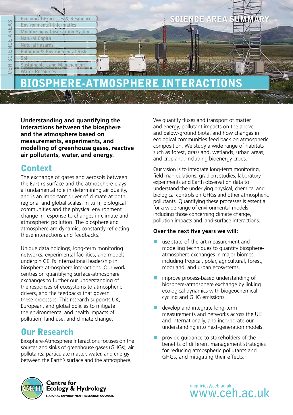 Biosphere-Atmosphere Interactions