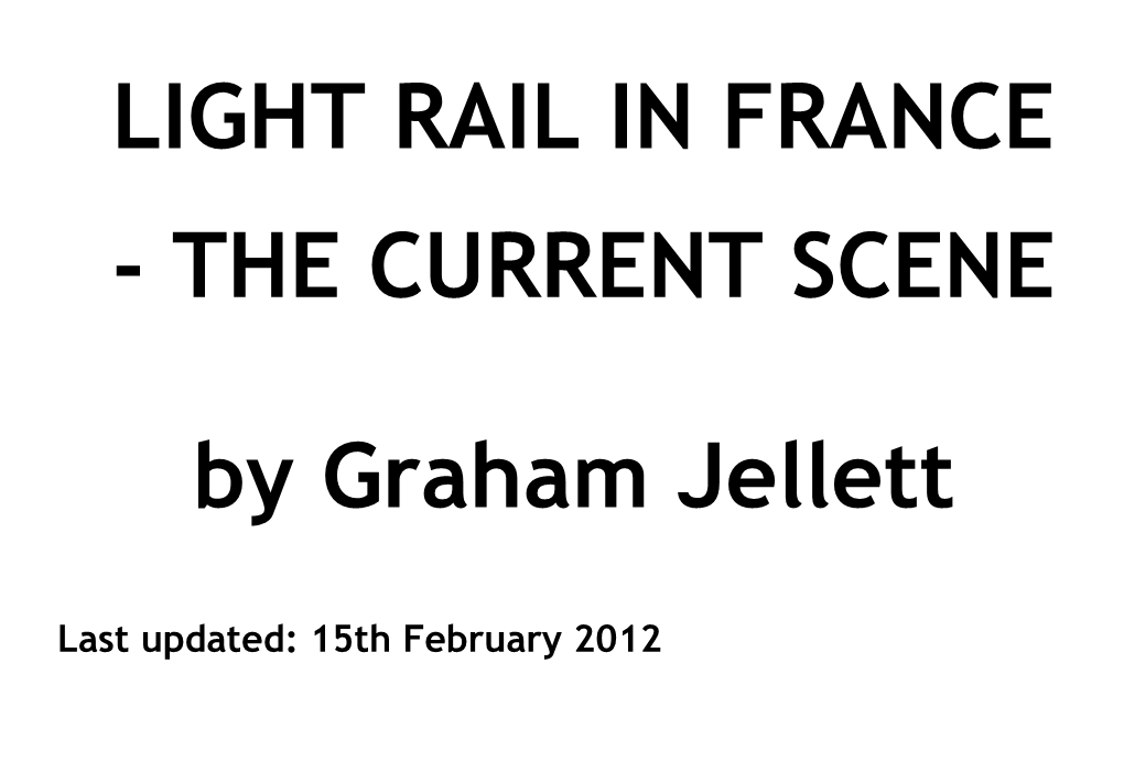 Light Rail in France