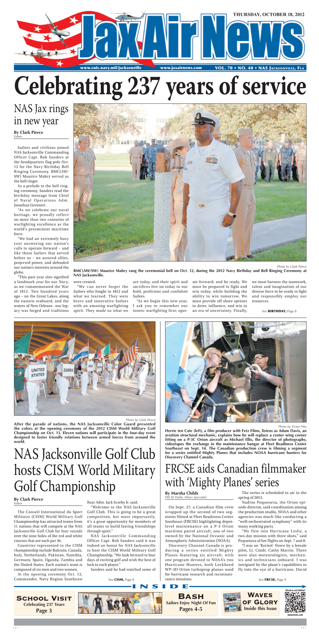 Celebrating 237 Years of Service NAS Jax Rings in New Year by Clark Pierce Editor