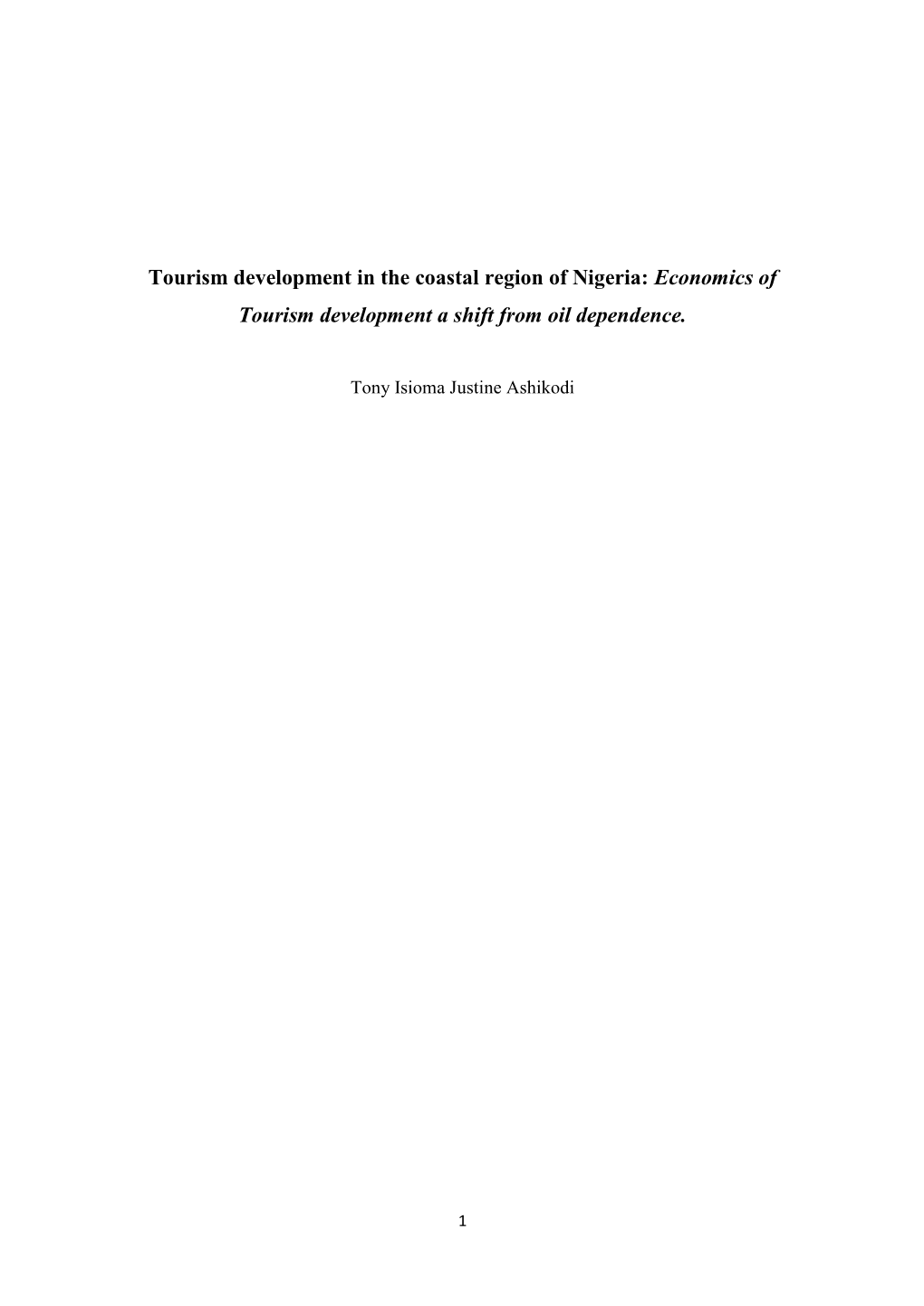 Tourism Development in the Coastal Region of Niger 1300917459 2.Pdf