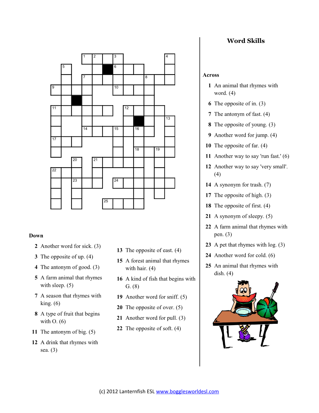 Relative Clauses Crossword s1