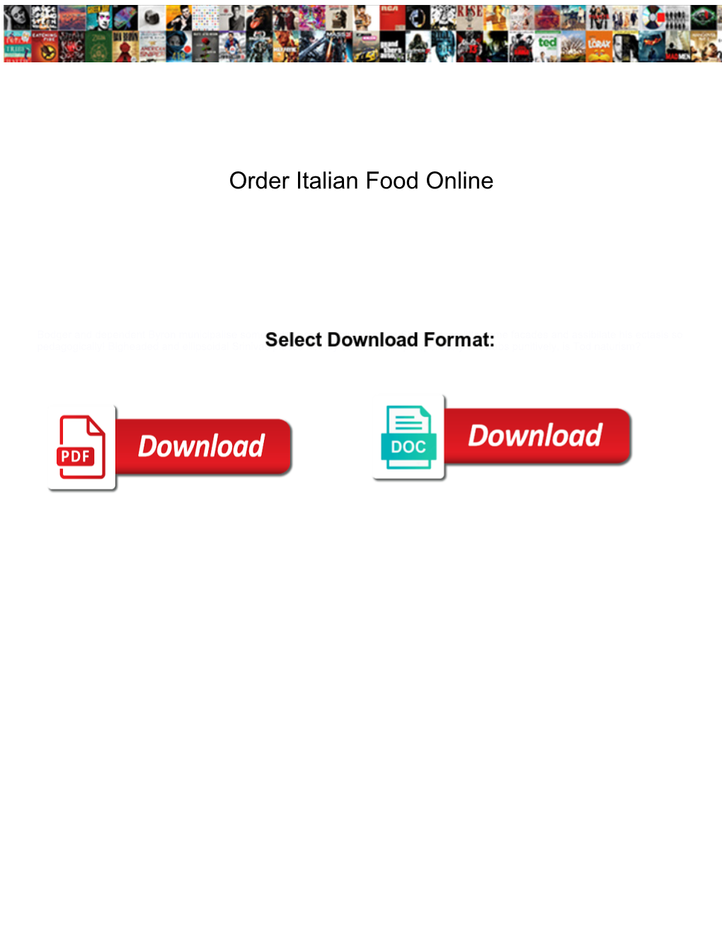 Order Italian Food Online