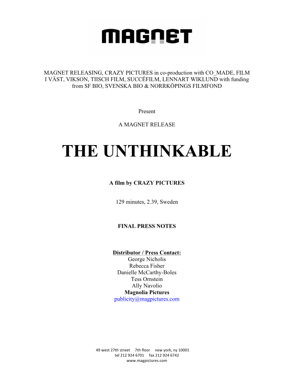 The Unthinkable