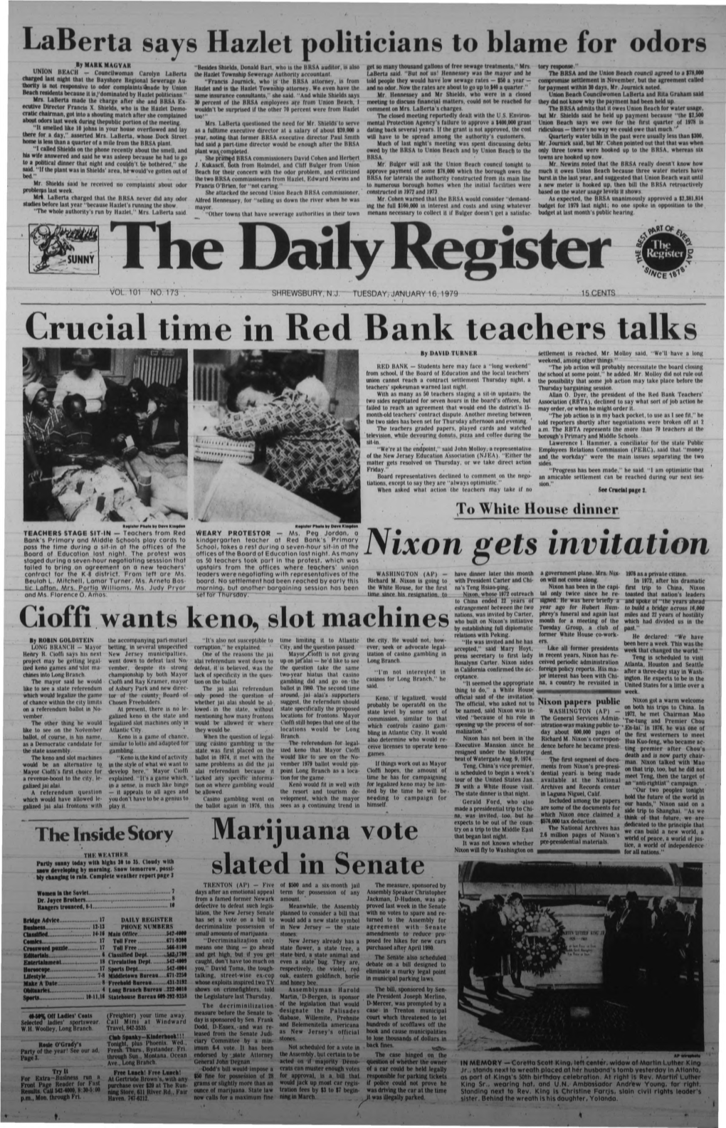 Crucial Time in Red Bank Teachers Talks Nixon Gets Invitation