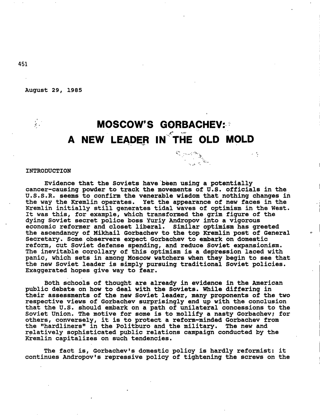 Moscow's Gorbachev