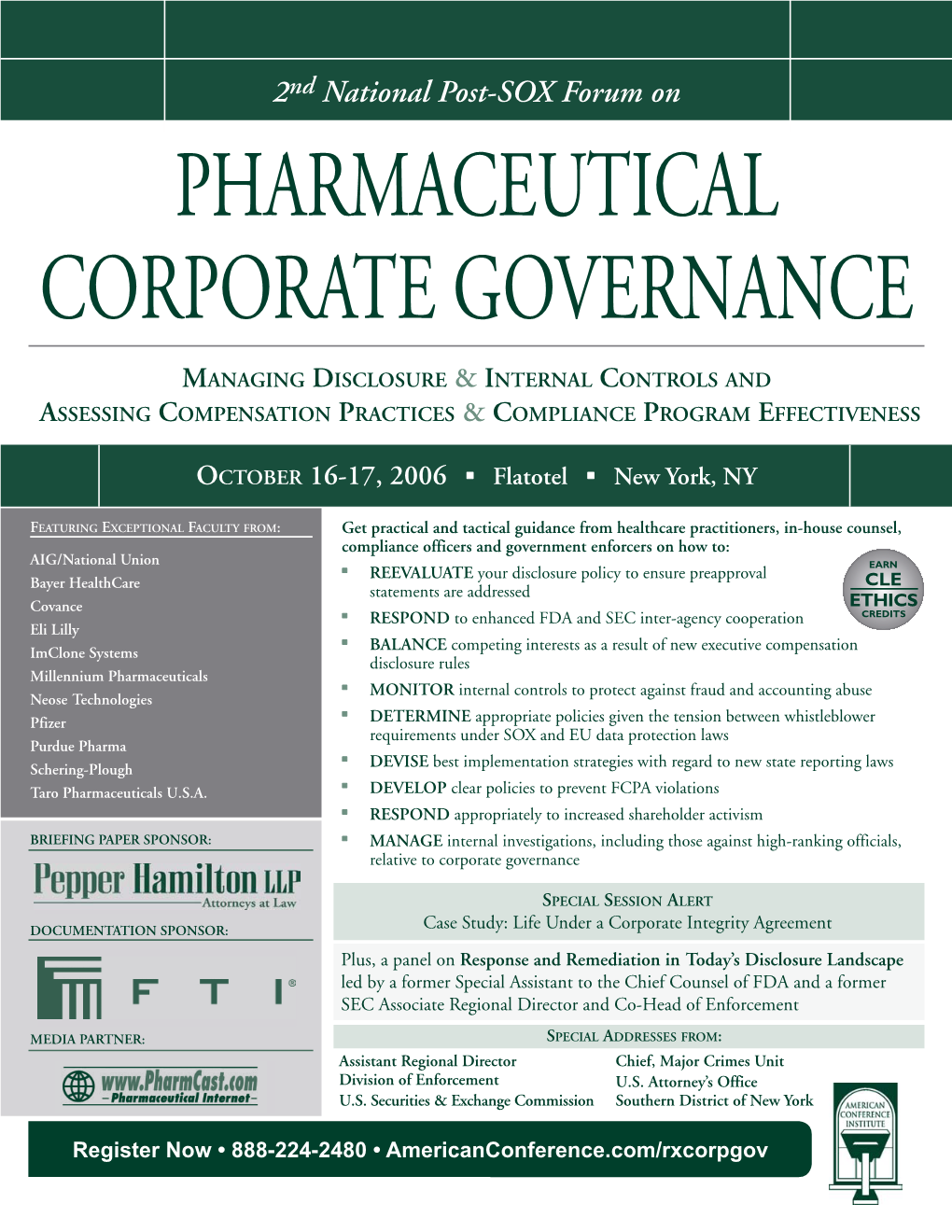 Pharmaceutical Corporate Governance