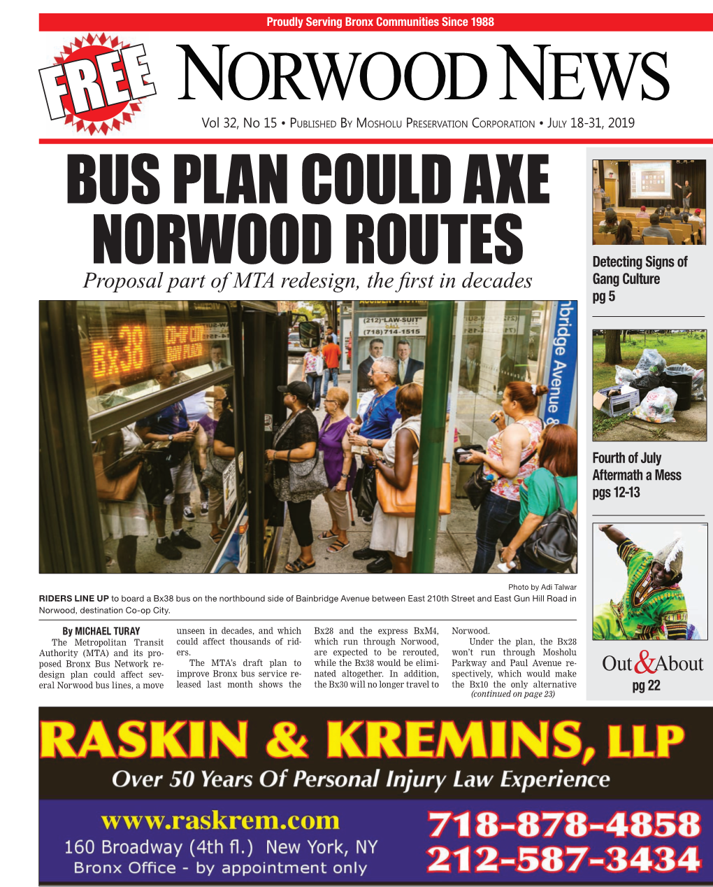 July 18-31, 2019 • Norwood News EDITORIAL Vol