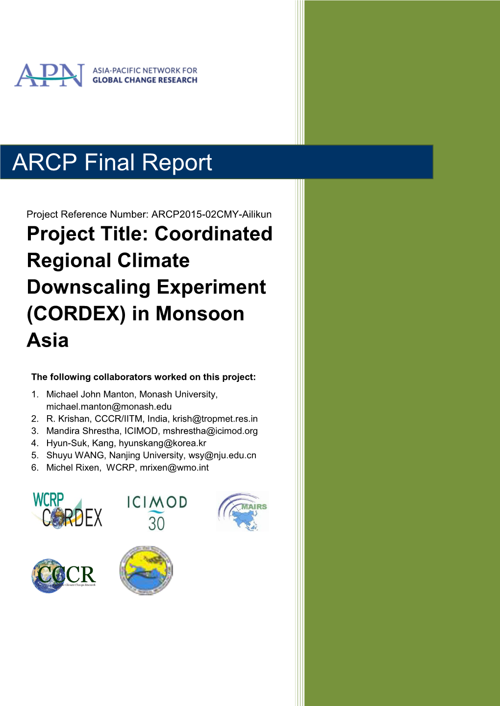 ARCP Final Report