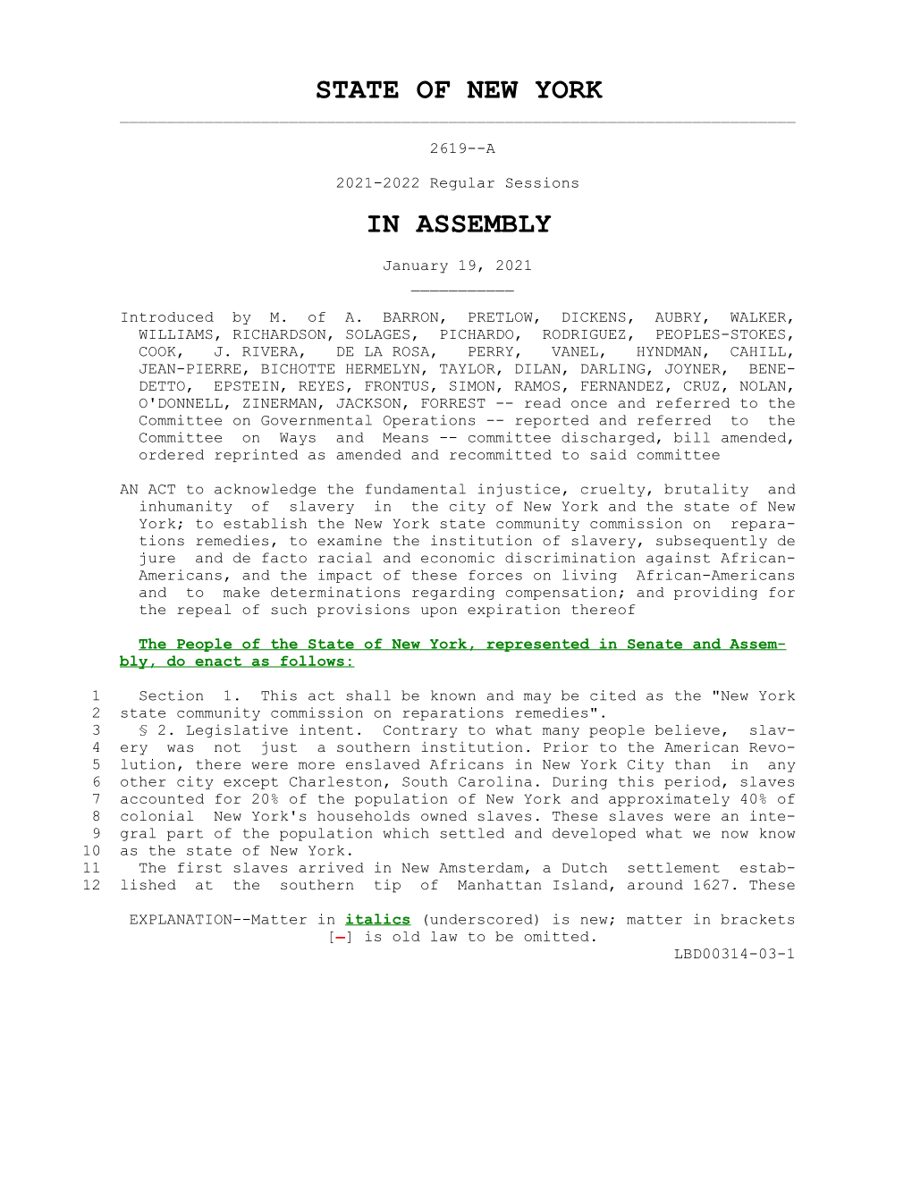 State of New York in Assembly