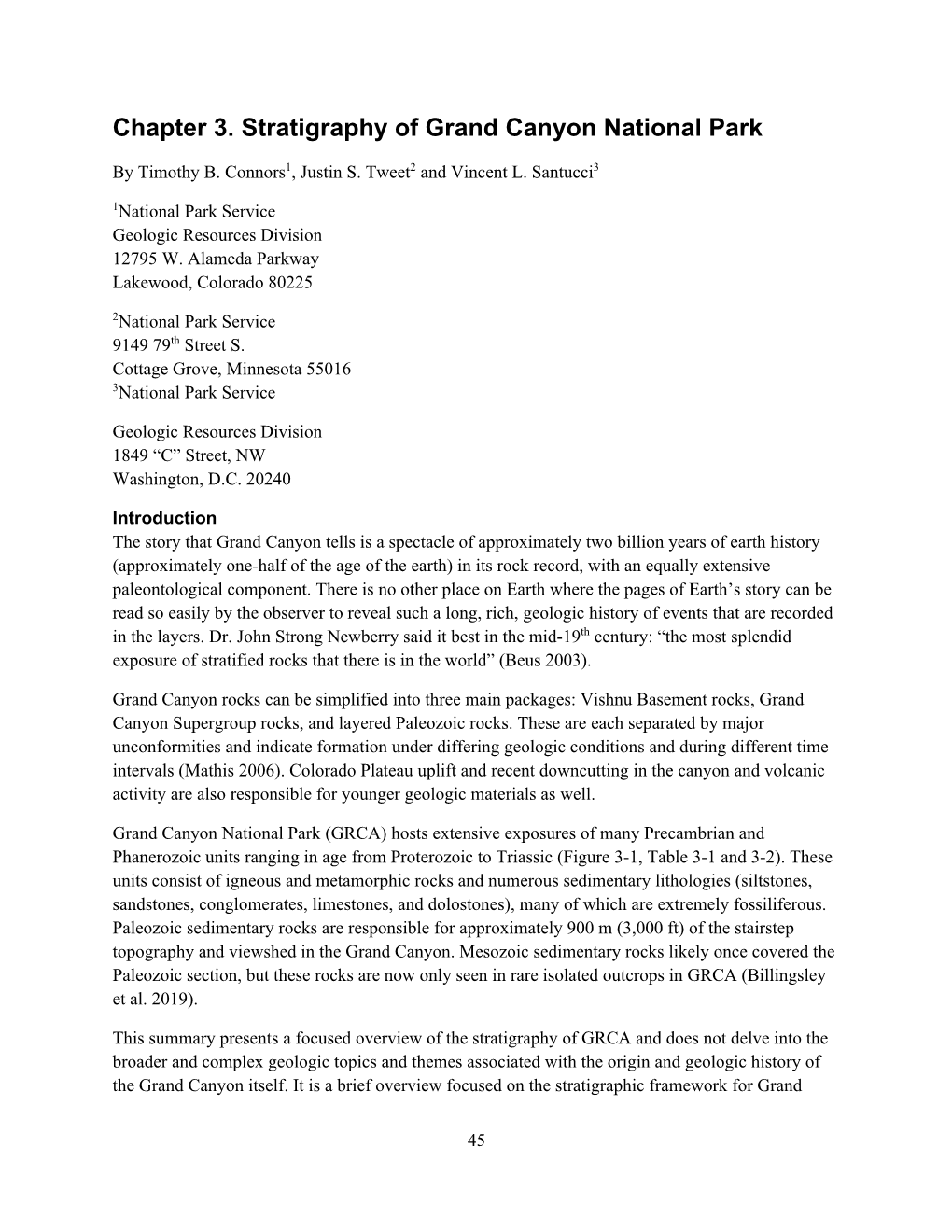 Chapter 3. Stratigraphy of Grand Canyon National Park