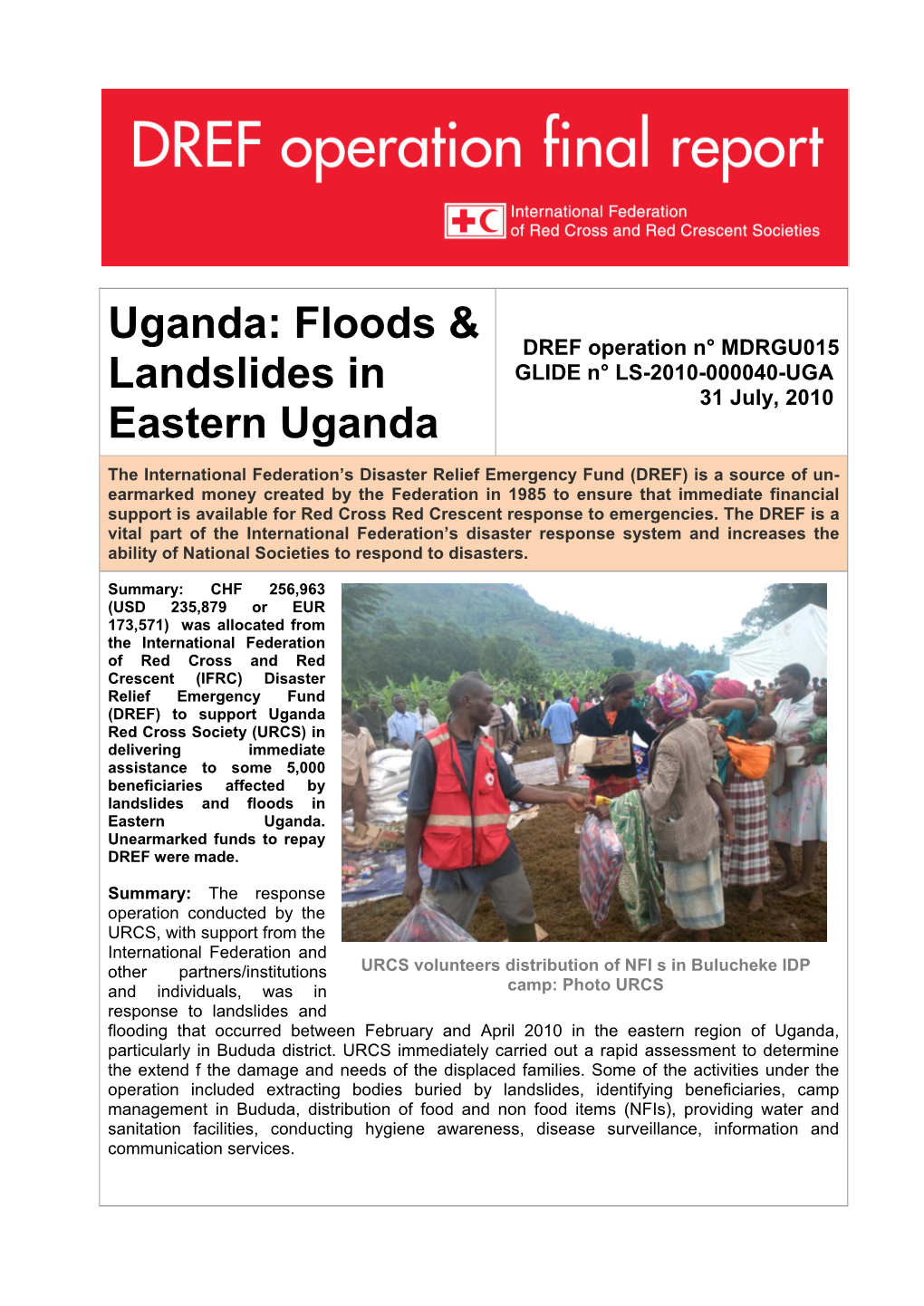 Uganda: Floods & Landslides in Eastern Uganda