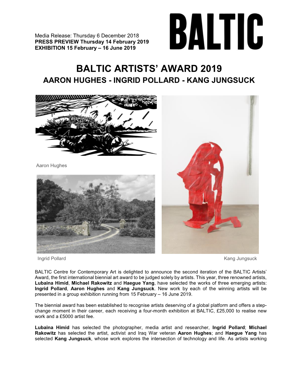 Baltic Artists' Award 2019