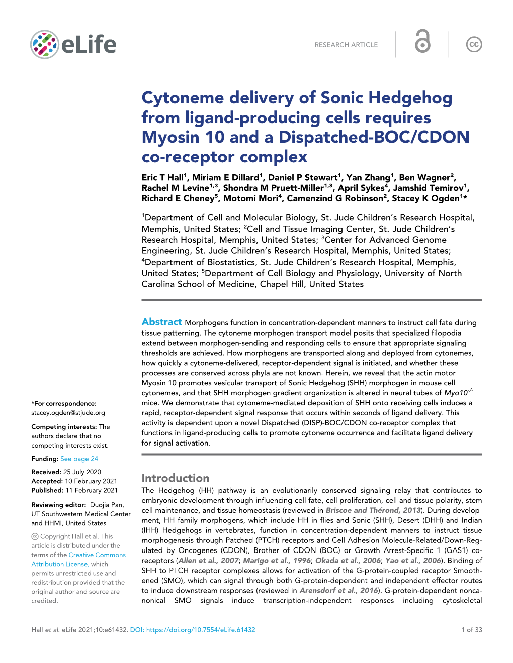 Cytoneme Delivery of Sonic Hedgehog from Ligand-Producing