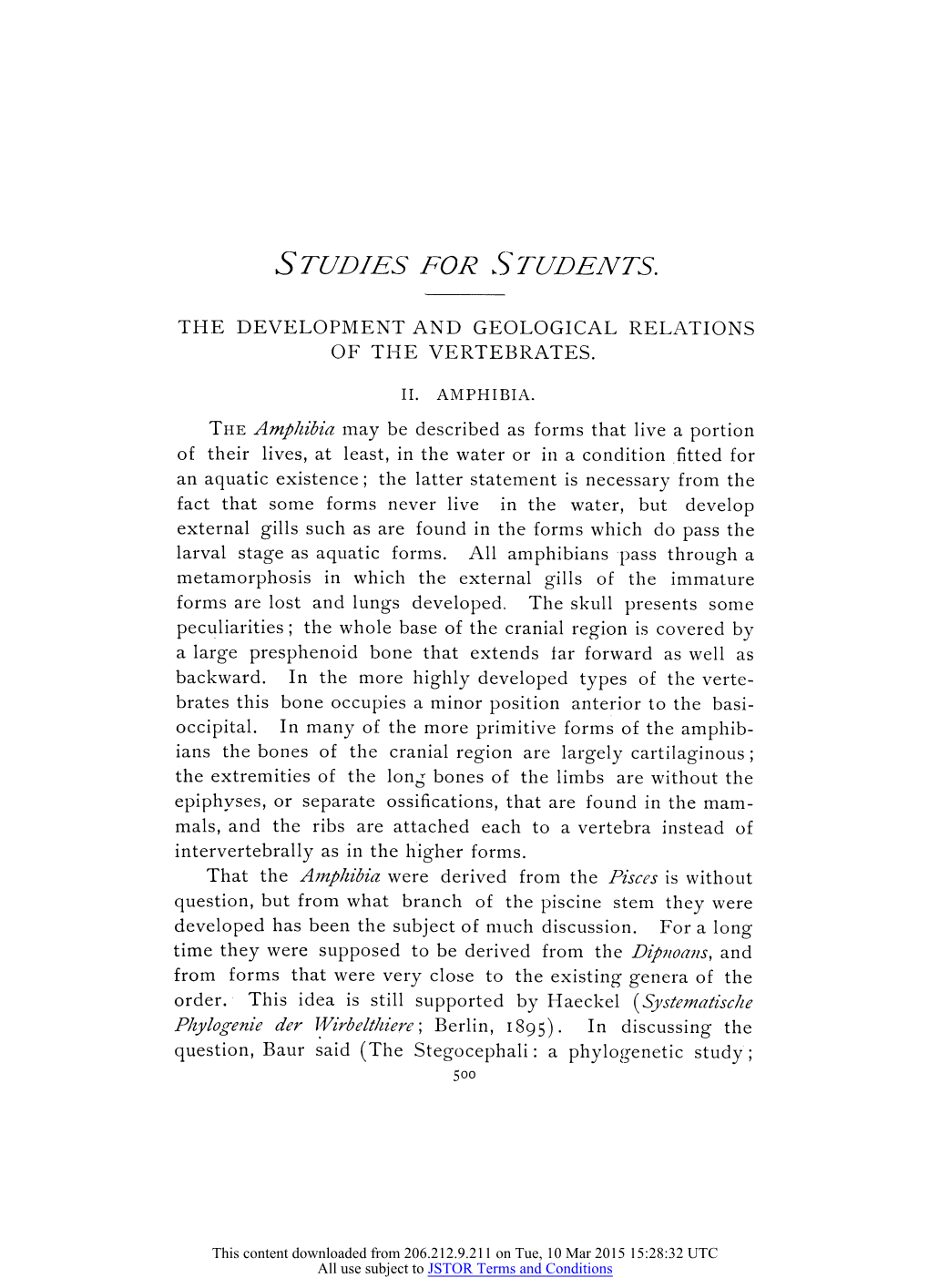 Studies for Students