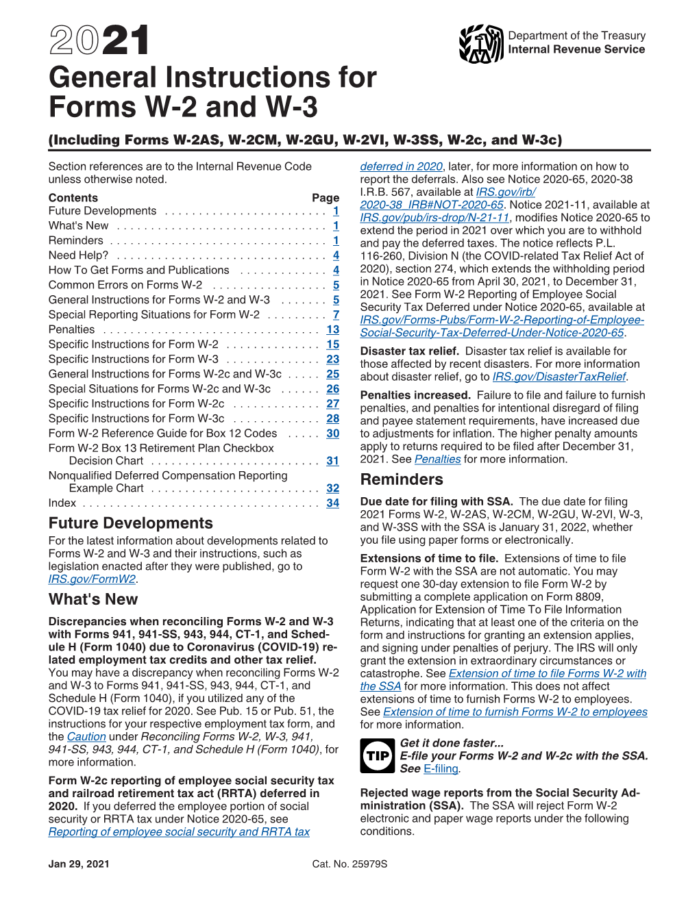 General Instructions for Forms W-2 and W-3 (Including Forms W-2AS, W-2CM, W-2GU, W-2VI, W-3SS, W-2C, and W-3C)