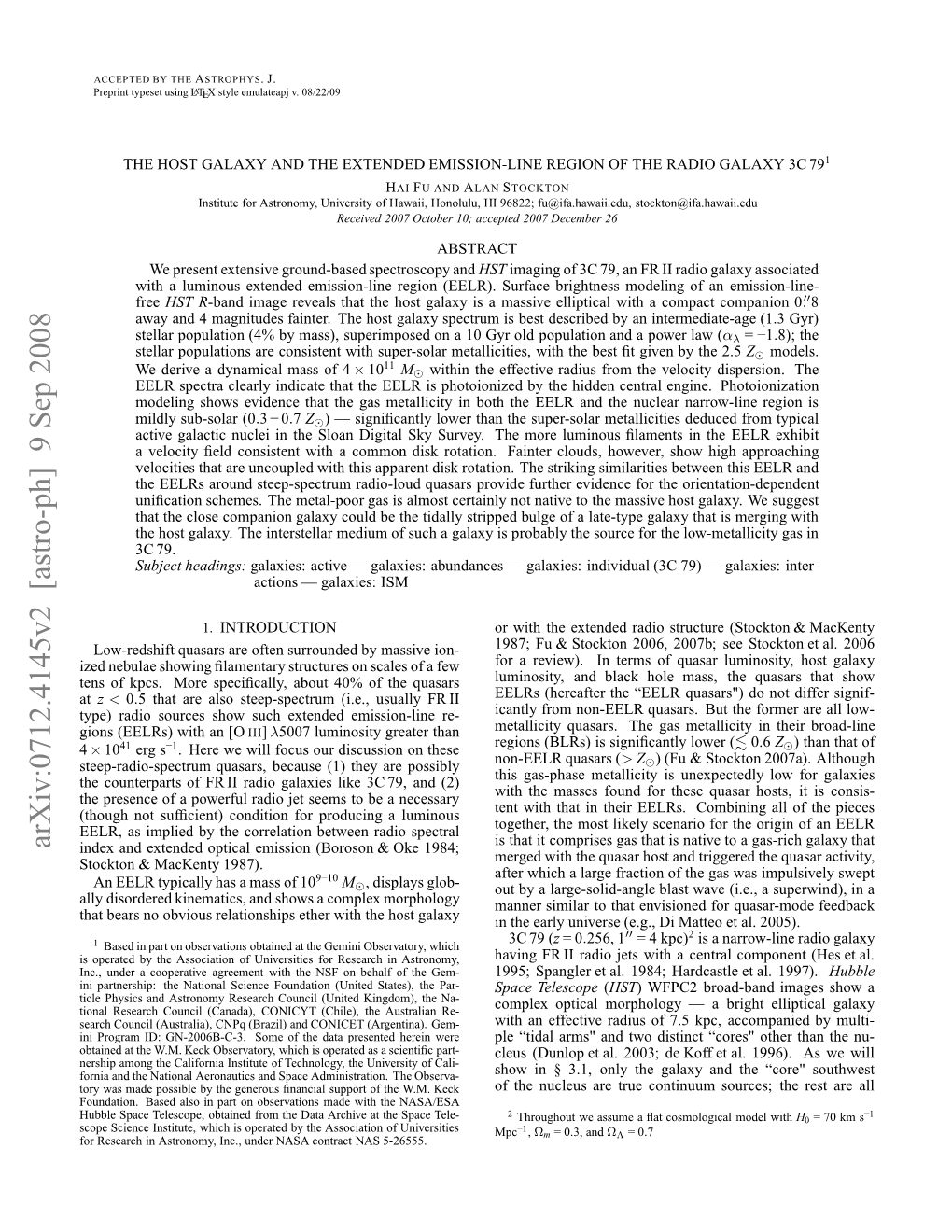 The Host Galaxy and the Extended Emission-Line Region of the Radio