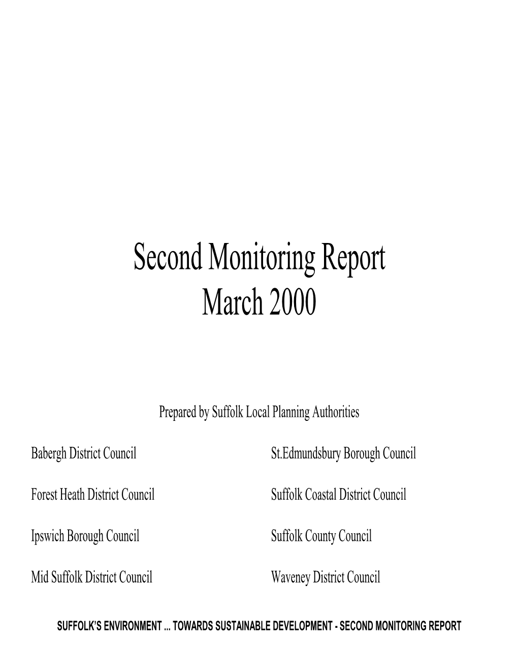 Second Monitoring Report 2000