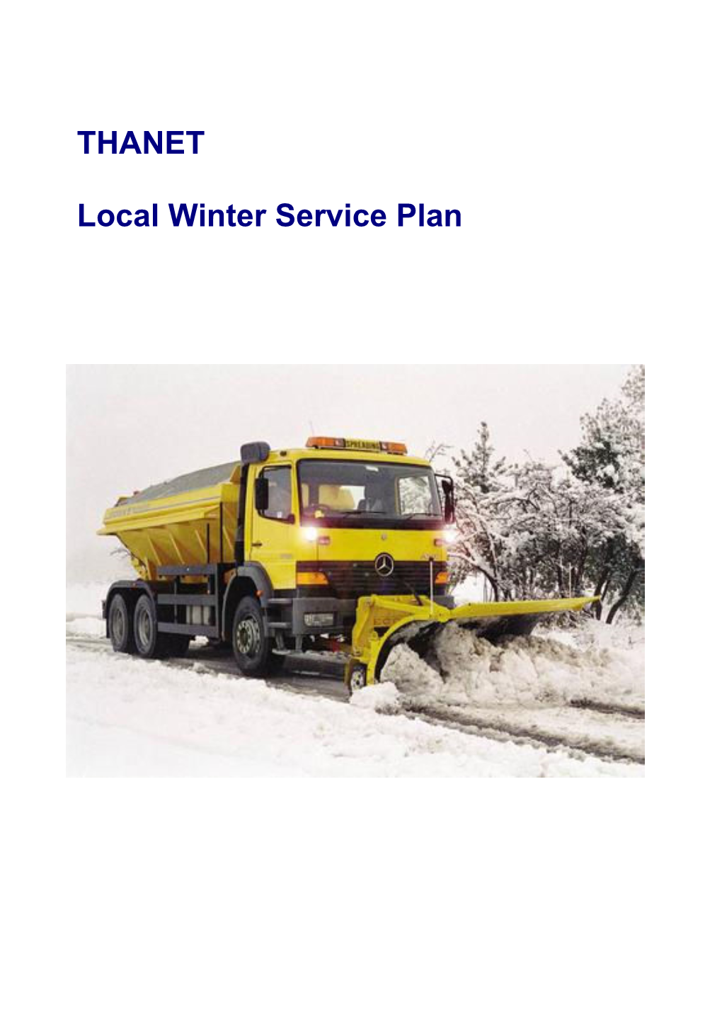 THANET Local Winter Service Plan