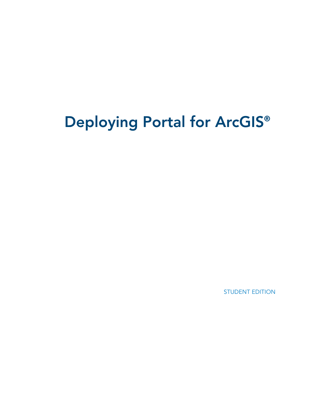 Deploying Portal for Arcgis"