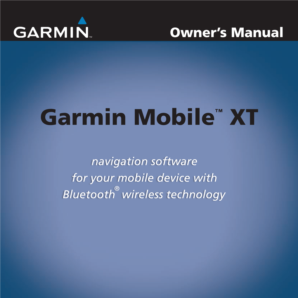 Garmin Mobile XT Owner's Manual