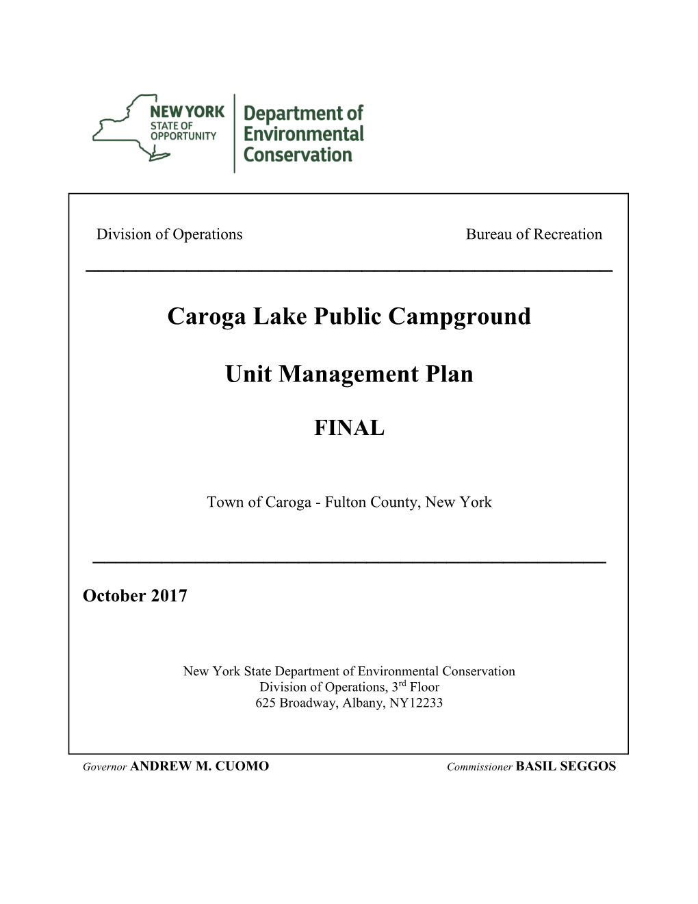 Caroga Lake Public Campground