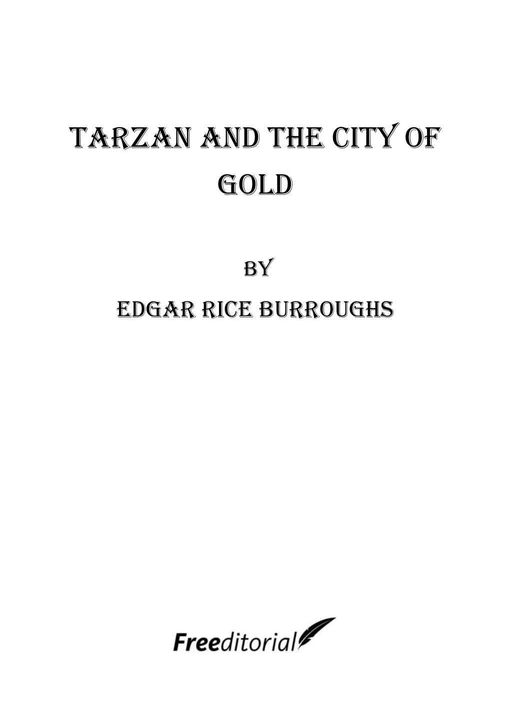 Tarzan and the City of Gold