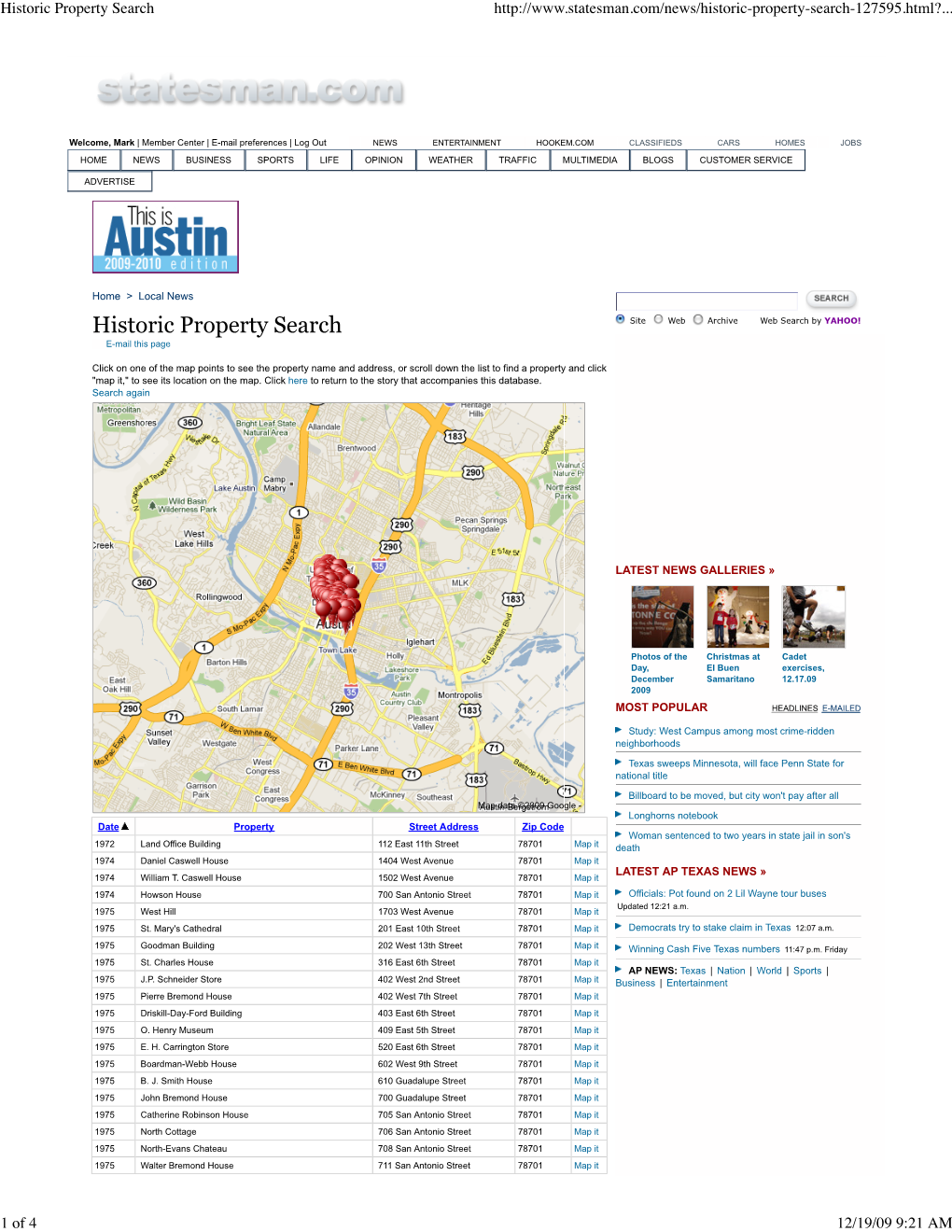 Historic Property Search