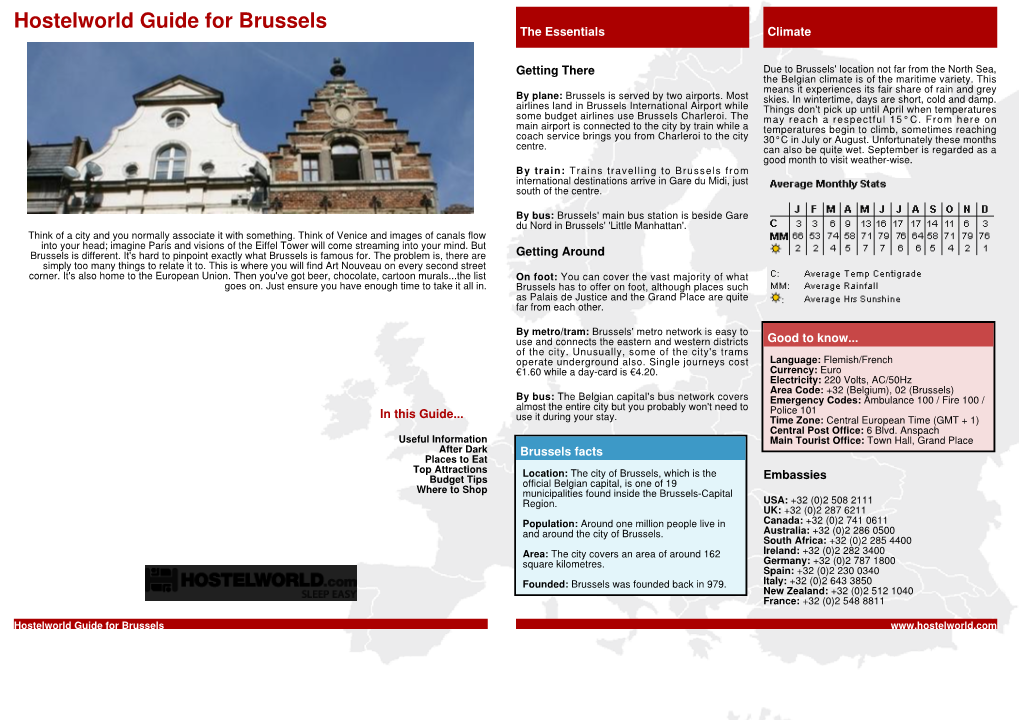 Hostelworld Guide for Brussels the Essentials Climate