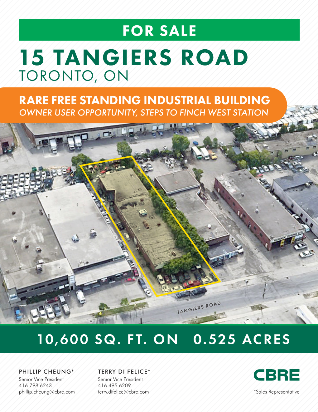 15 Tangiers Road Toronto, on Rare Free Standing Industrial Building Owner User Opportunity, Steps to Finch West Station