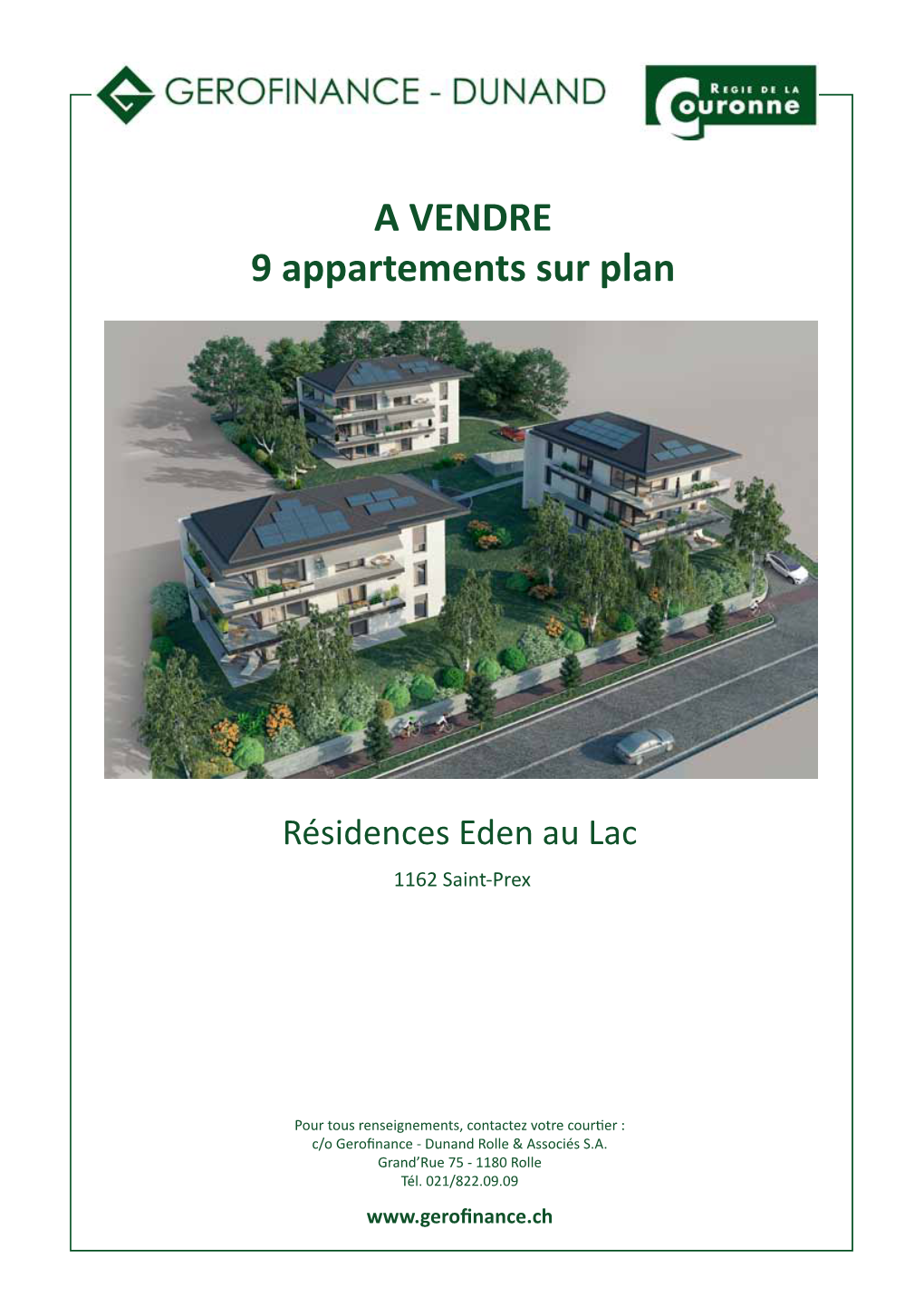 A VENDRE 9 Appartements Sur Plan