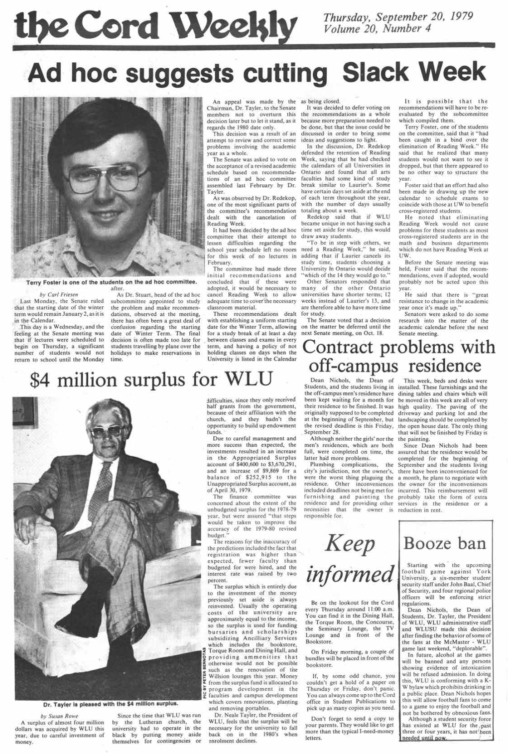 The Cord Weekly (September 27, 1979)