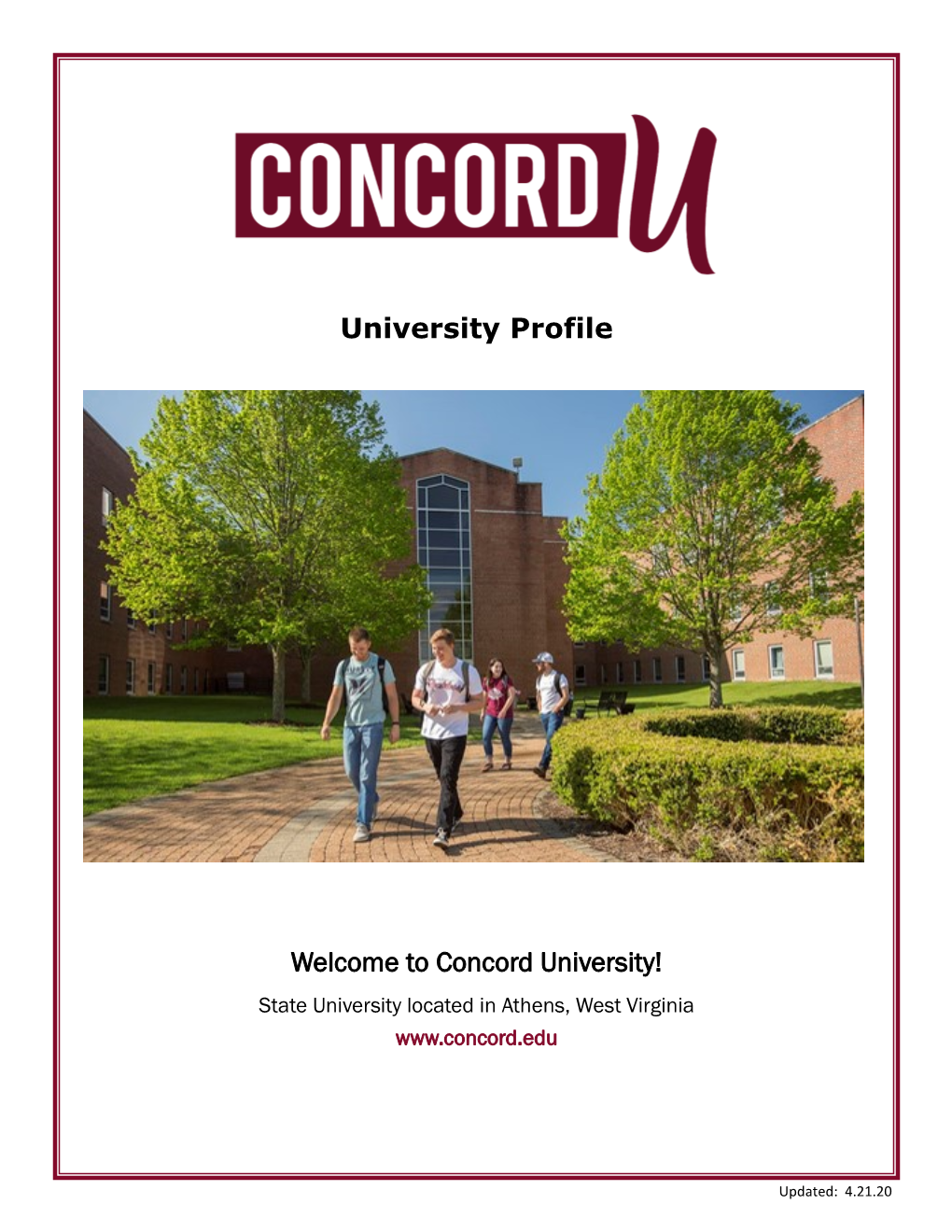 Concord University! State University Located in Athens, West Virginia